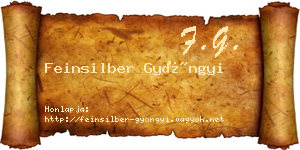 Feinsilber Gyöngyi névjegykártya